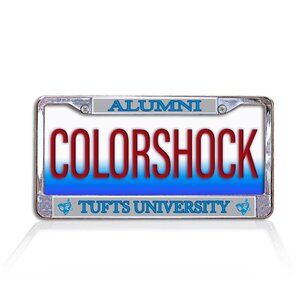 Tufts University Alumni Metal License Plate Frame (Officially Licensed Product)